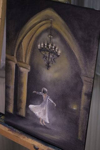 Ballerina in the Gothic Hall Oil Painting — photo 4
