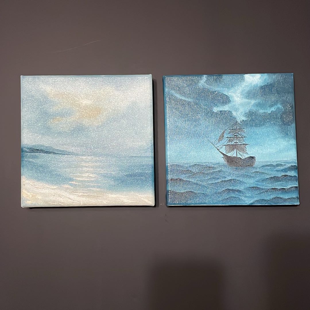 Sea Diptych — Set of 2 Oil Painting