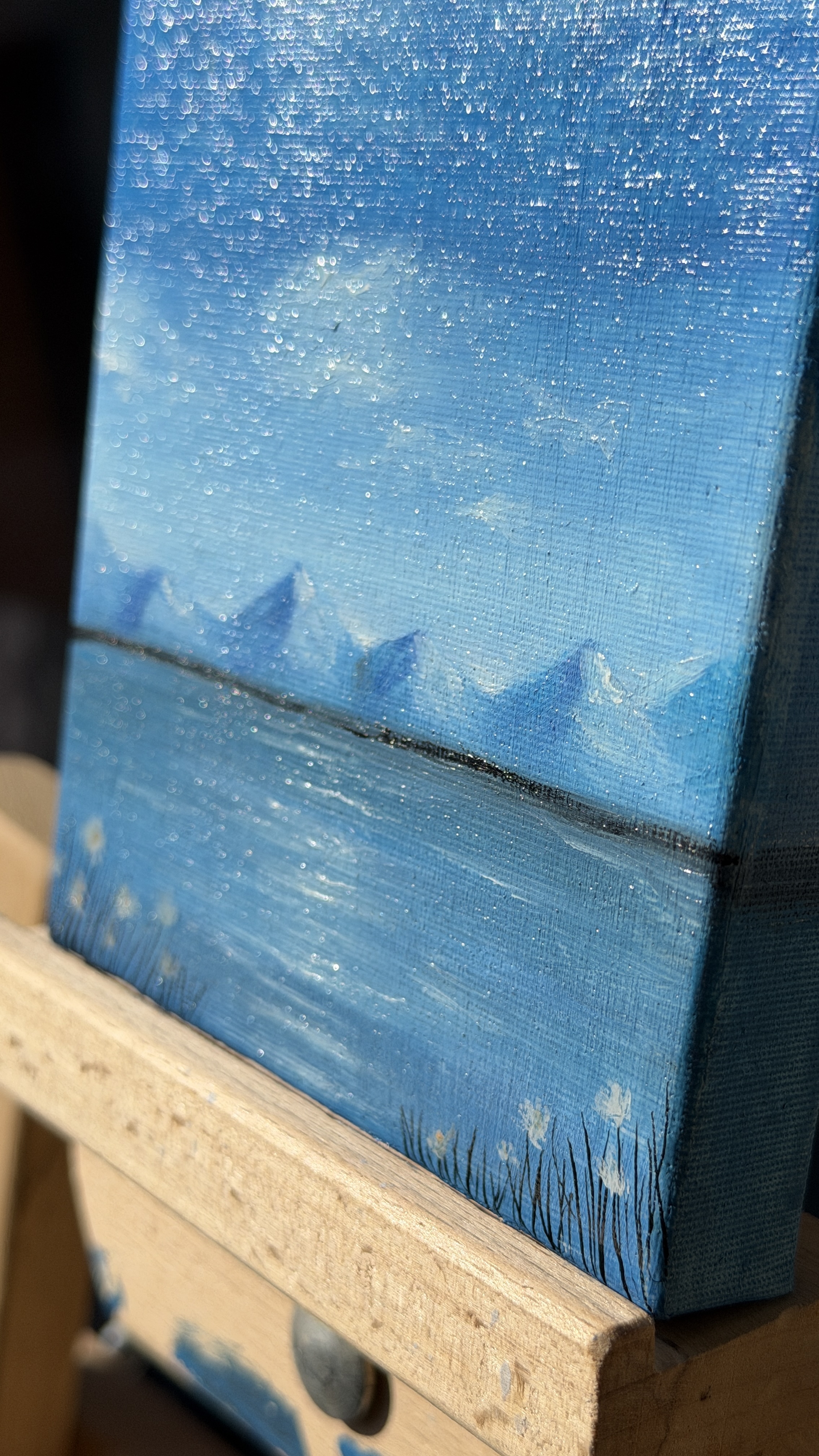 Blue Mountain Lake Oil Painting