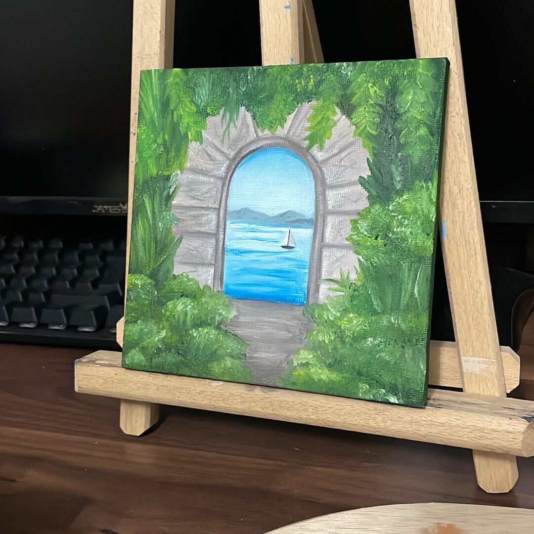 Archway to the Sea Oil Painting