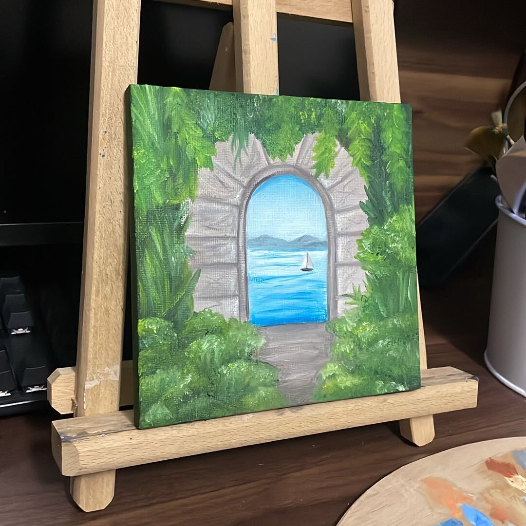 Archway to the Sea Oil Painting