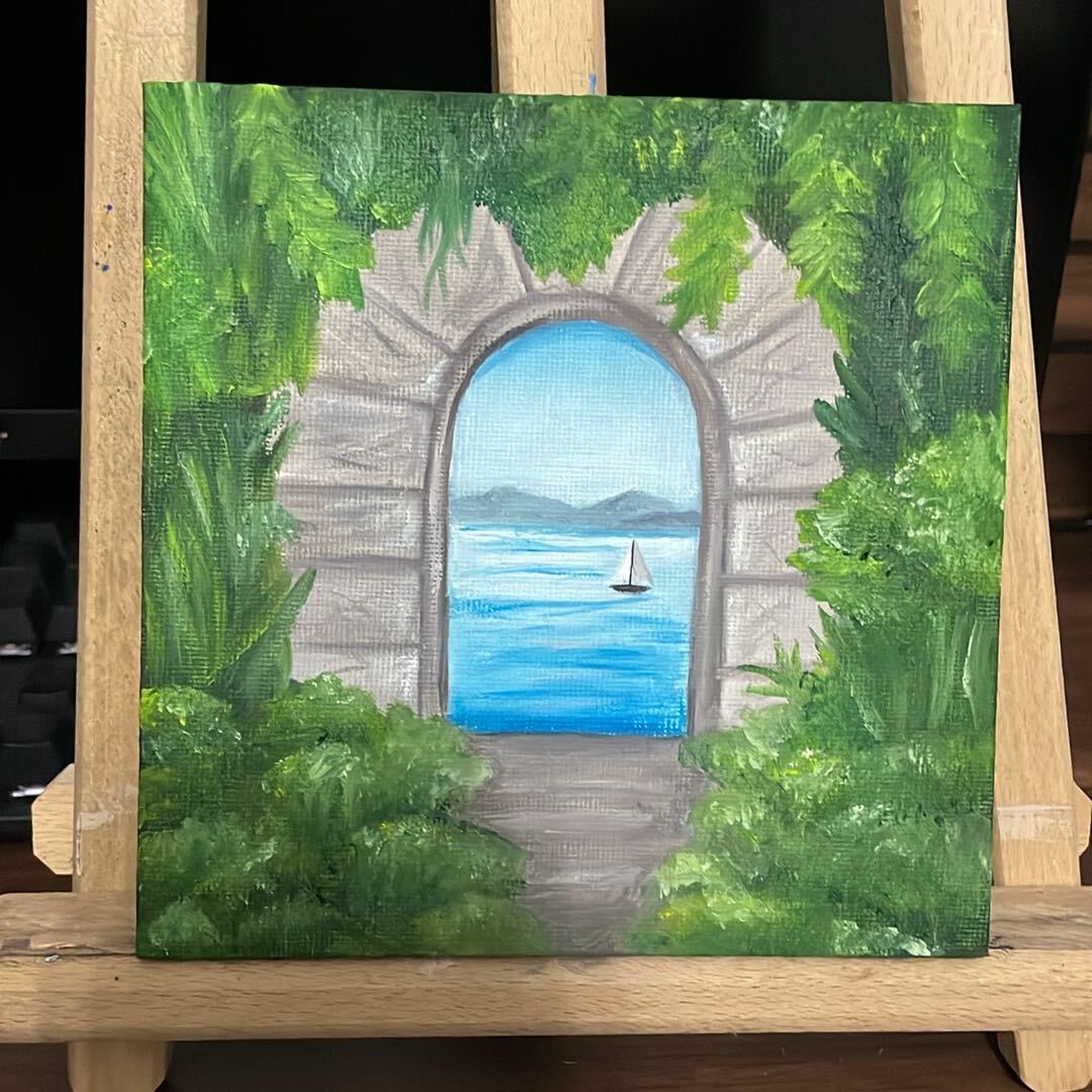Archway to the Sea Oil Painting