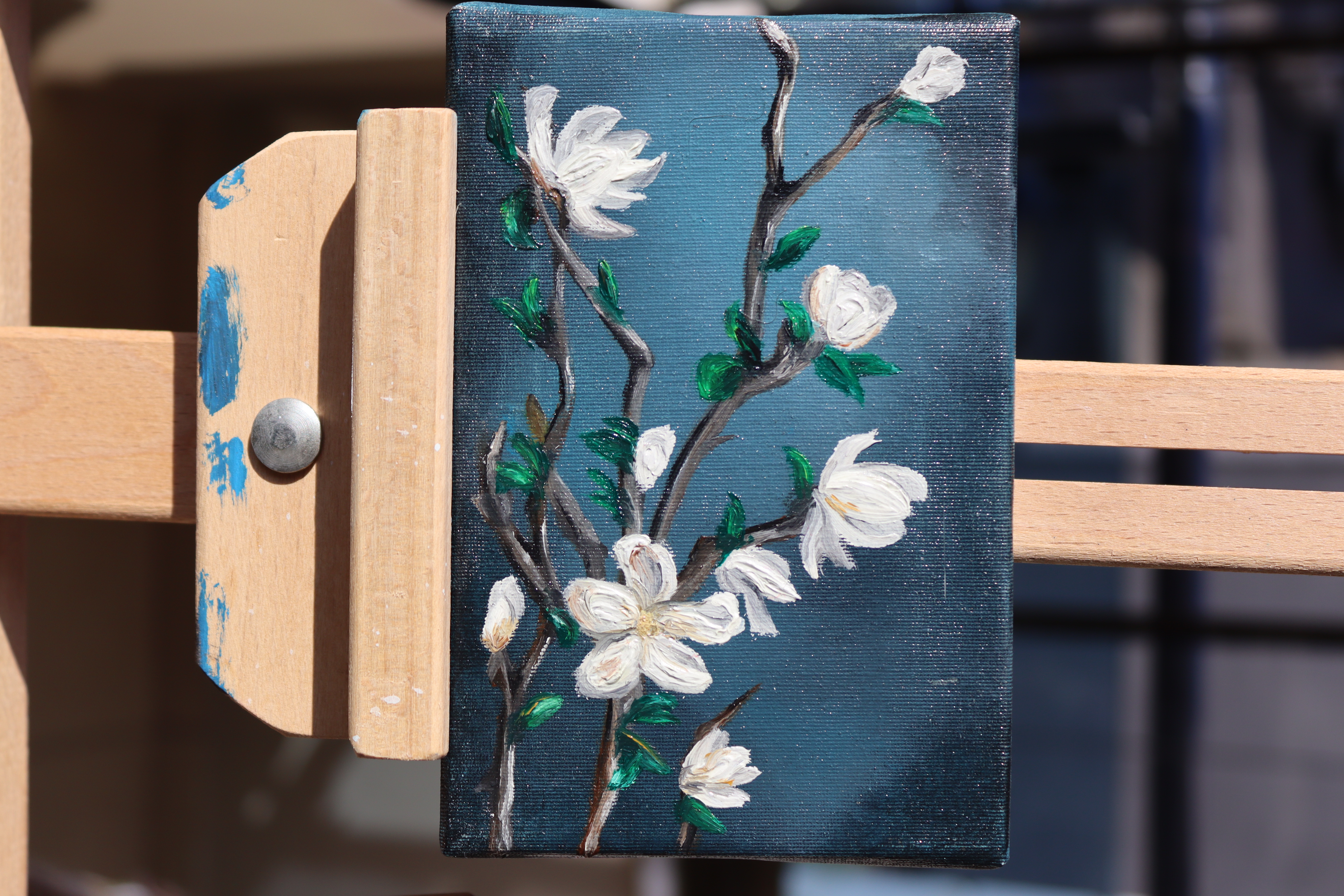 Magnolia Branch Oil Painting