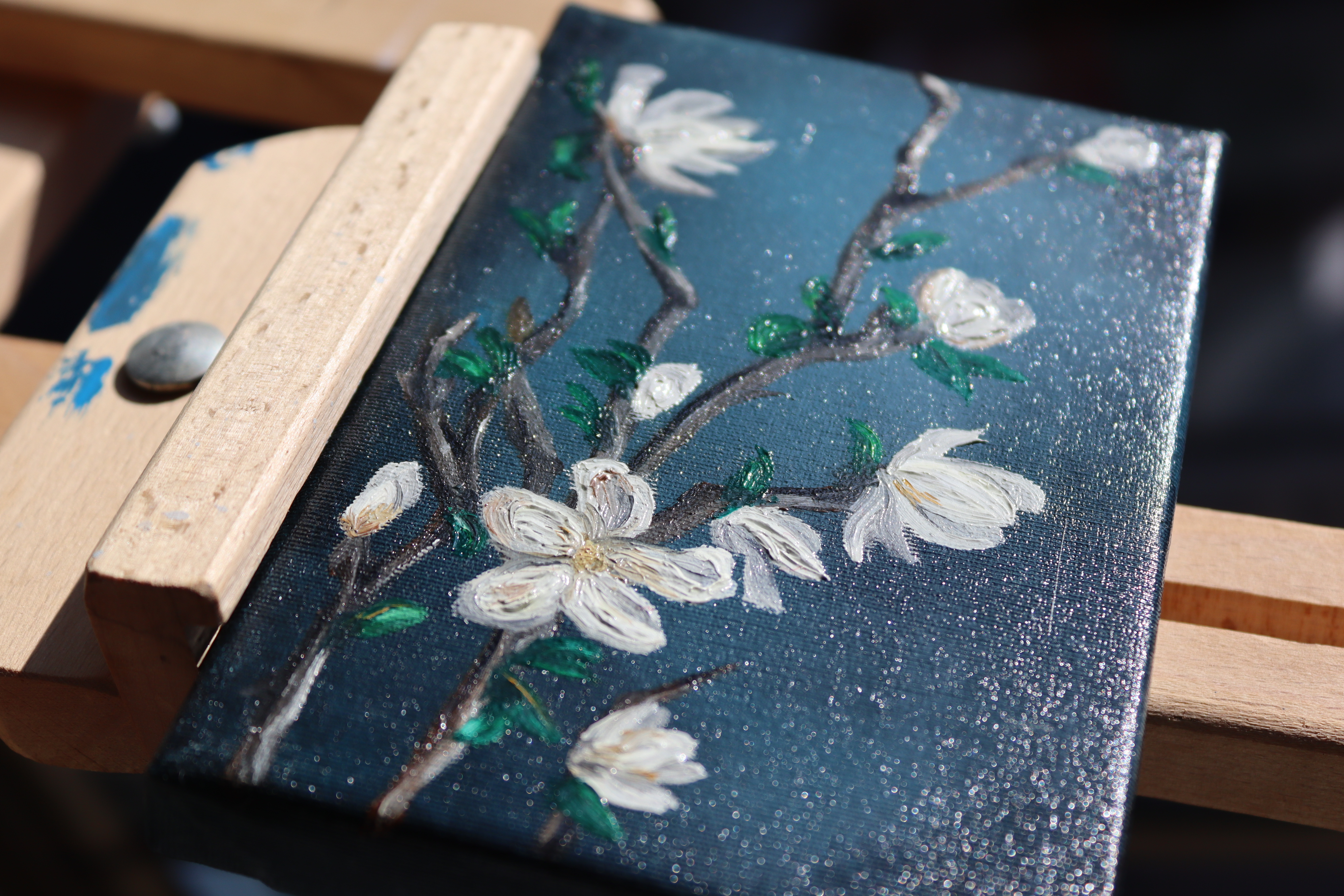 Magnolia Branch Oil Painting