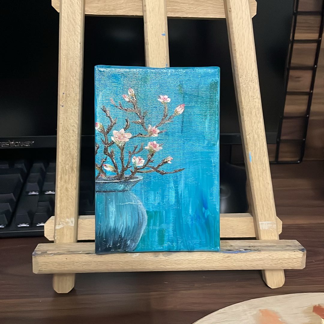 Blossoms in a Vase Oil Painting