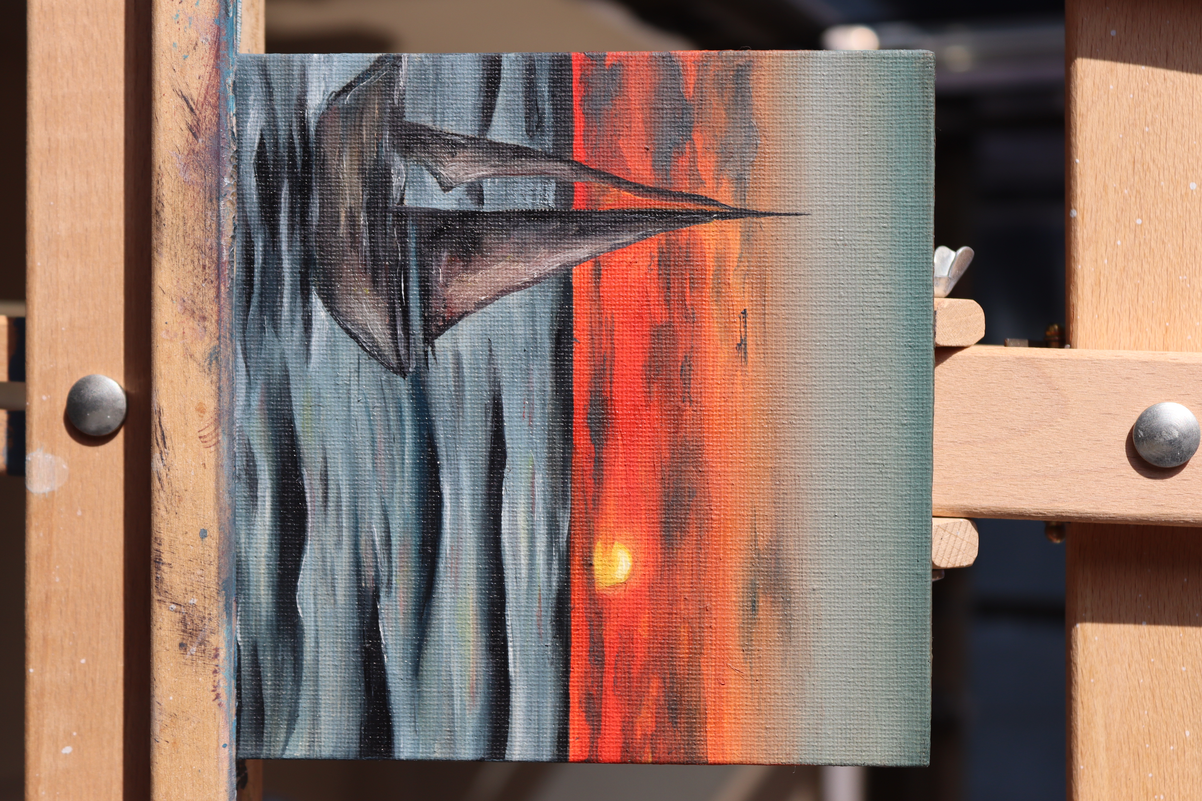 Sailboat at Sunset Oil Painting