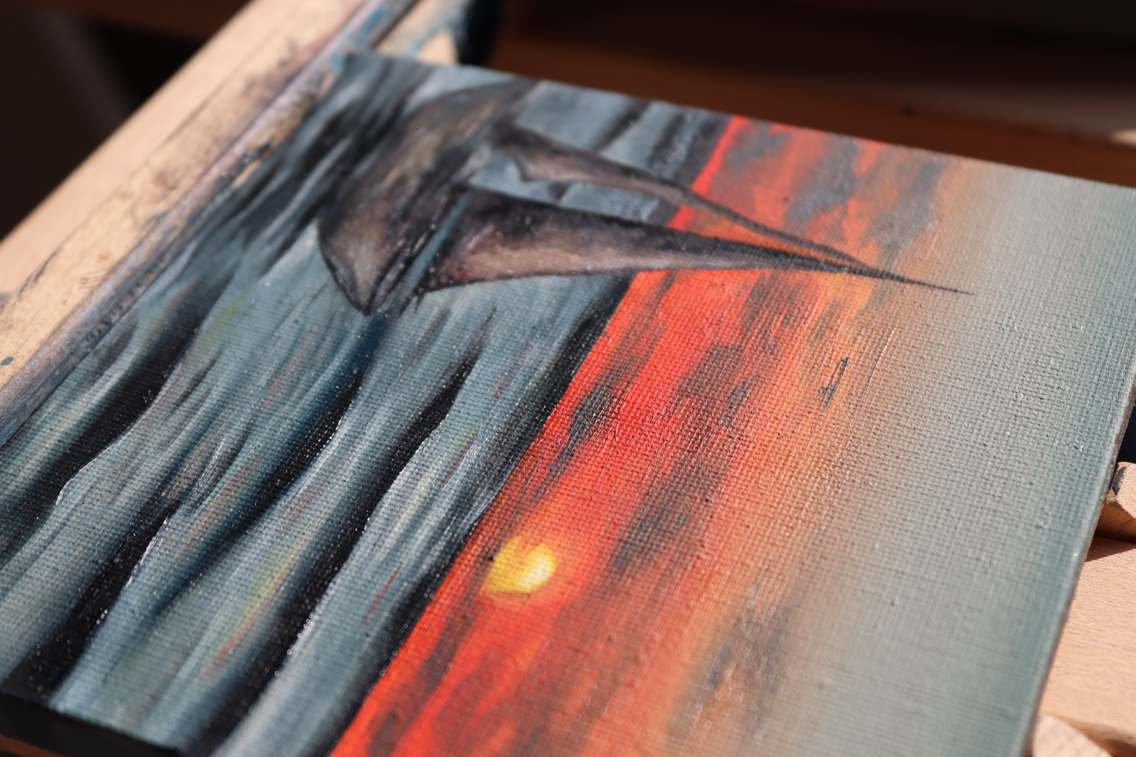 Sailboat at Sunset Oil Painting