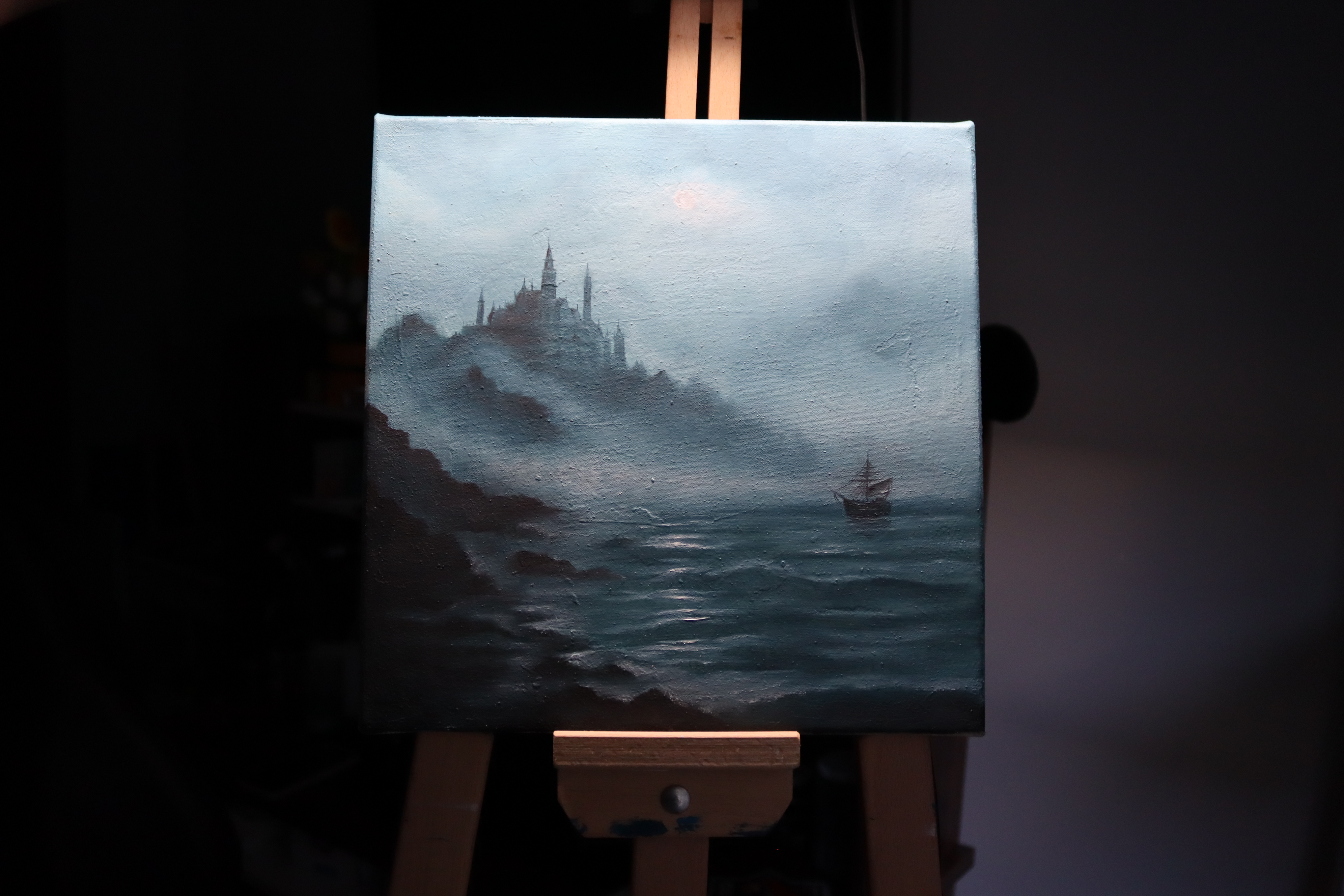 Castle by the Sea Oil Painting