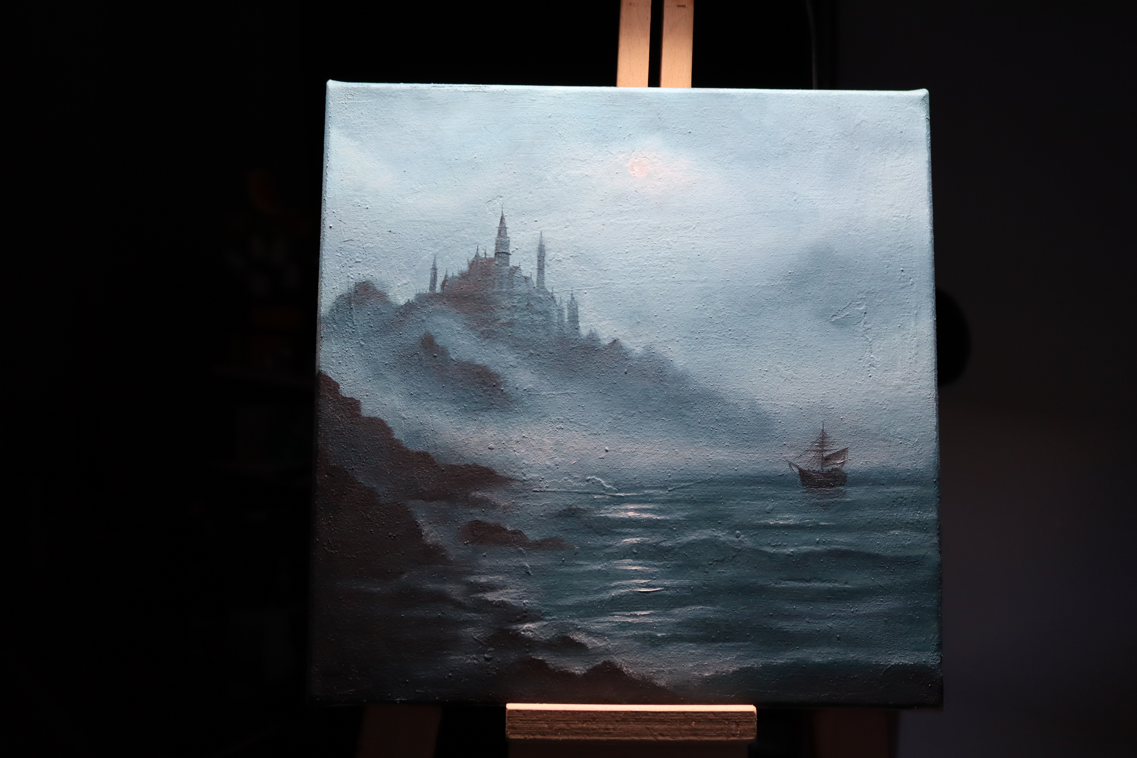 Castle by the Sea Oil Painting