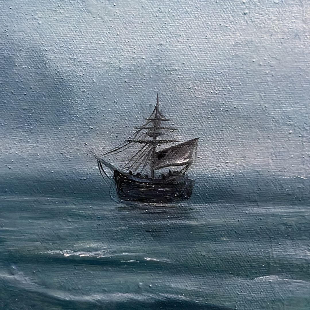 Castle by the Sea Oil Painting
